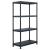 Rafturi de depozitare, 2 buc. negru, 60 x 30 x 138 cm plastic GartenMobel Dekor