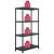 Rafturi de depozitare, 2 buc. negru, 60 x 30 x 138 cm plastic GartenMobel Dekor