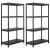 Rafturi de depozitare, 2 buc. negru, 60 x 30 x 138 cm plastic GartenMobel Dekor