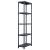 Rafturi de depozitare 5 buc. negru 60x30x180 cm plastic 125 kg GartenMobel Dekor