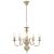 Candelabru antichizat, alb, becuri E14 x 5 GartenMobel Dekor