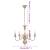Candelabru antichizat, alb, becuri E14 x 5 GartenMobel Dekor
