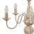 Candelabru antichizat, alb, becuri E14 x 5 GartenMobel Dekor