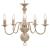 Candelabru antichizat, alb, becuri E14 x 5 GartenMobel Dekor