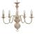 Candelabru antichizat, alb, becuri E14 x 5 GartenMobel Dekor