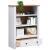 Bibliotecă, alb, 80x35x110 cm, lemn masiv de pin, gama Panama GartenMobel Dekor