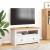 Comodă TV de colț alb 93x49x49 cm lemn masiv pin gama Panama GartenMobel Dekor