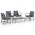 Set mobilier grădină cu pernă, 5 piese, gri, lemn masiv acacia GartenMobel Dekor