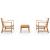Set mobilier de grădină, cu perne, 3 piese, lemn masiv acacia GartenMobel Dekor