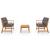 Set mobilier de grădină cu perne, 3 piese, lemn masiv acacia GartenMobel Dekor
