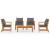 Set mobilier de grădină cu perne, 5 piese, lemn masiv acacia GartenMobel Dekor
