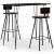 Set mobilier de bar, 3 piese, negru GartenMobel Dekor