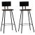 Set mobilier de bar, 3 piese, negru GartenMobel Dekor