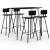 Set mobilier de bar, 5 piese, negru GartenMobel Dekor