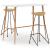 Set mobilier de bar, 3 piese, alb GartenMobel Dekor