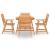 Set mobilier de masă pentru grădină, 5 piese, lemn masiv acacia GartenMobel Dekor