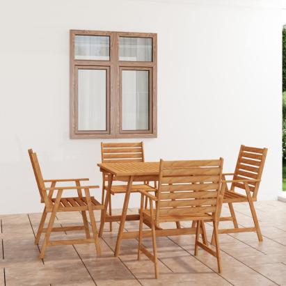 Set mobilier de masă pentru grădină, 5 piese, lemn masiv acacia GartenMobel Dekor