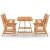 Set mobilier de grădină, 5 piese, lemn masiv de acacia GartenMobel Dekor