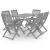 Set mobilier de grădină, 7 piese, gri, lemn masiv de acacia GartenMobel Dekor