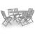 Set mobilier de grădină, 7 piese, gri, lemn masiv de acacia GartenMobel Dekor