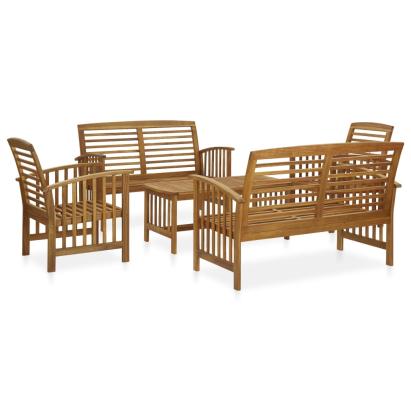 Set mobilier de grădină, 5 piese, lemn masiv de acacia GartenMobel Dekor