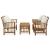 Set mobilier de grădină cu perne, 4 piese, lemn masiv de acacia GartenMobel Dekor