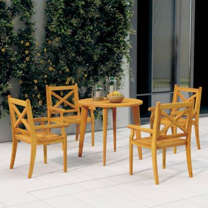 Set mobilier de grădină, 5 piese, lemn masiv de acacia GartenMobel Dekor