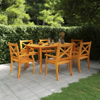 Set mobilier de grădină, 7 piese, lemn masiv de acacia GartenMobel Dekor