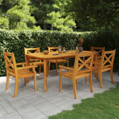 Set mobilier de grădină, 7 piese, lemn masiv de acacia GartenMobel Dekor