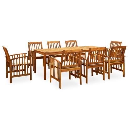 Set mobilier de grădină cu perne, 9 piese, lemn masiv acacia GartenMobel Dekor