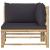 Set mobilier de grădină cu perne gri închis, 2 piese, bambus GartenMobel Dekor