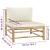 Set mobilier de grădină, cu perne alb crem, 4 piese, bambus GartenMobel Dekor