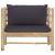 Set mobilier de grădină cu perne gri închis, 5 piese, bambus GartenMobel Dekor