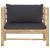 Set mobilier de grădină cu perne gri închis, 7 piese, bambus GartenMobel Dekor