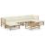 Set mobilier de grădină cu perne alb crem, 7 piese, bambus GartenMobel Dekor