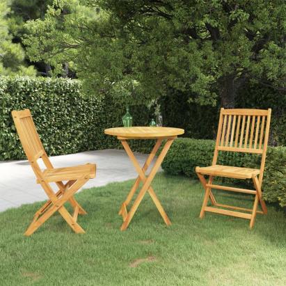 Set mobilier grădină pliabil, 3 piese, lemn masiv acacia GartenMobel Dekor