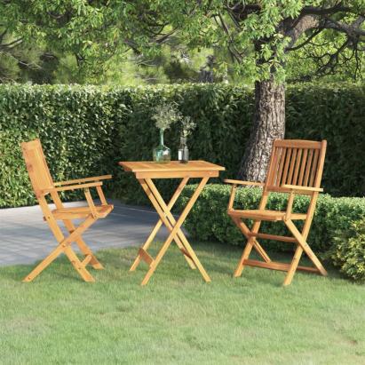 Set mobilier grădină pliabil, 3 piese, lemn masiv acacia GartenMobel Dekor