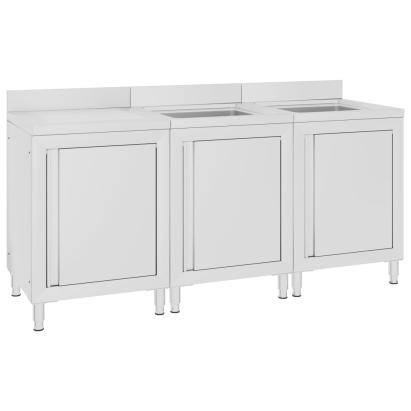 Dulap comercial pentru chiuvetă, 180x60x96 cm, oțel inoxidabil GartenMobel Dekor