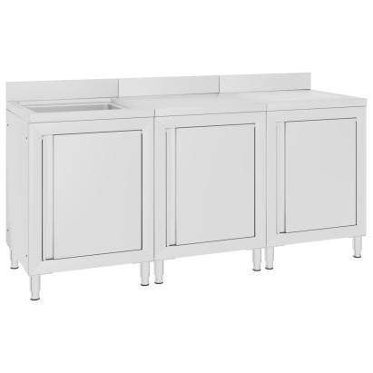 Dulap comercial pentru chiuvetă 180x60x96 cm, oțel inoxidabil GartenMobel Dekor