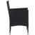 Set mobilier grădină, 3 piese, negru, poliratan și lemn acacia GartenMobel Dekor