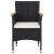 Set mobilier grădină, 3 piese, negru, poliratan și lemn acacia GartenMobel Dekor