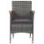 Set mobilier grădină, 5 piese, gri, poliratan, lemn acacia GartenMobel Dekor