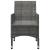 Set mobilier grădină, 3 piese, gri, poliratan și lemn acacia GartenMobel Dekor