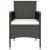 Set mobilier bistro grădină 5 piese negru poliratan/lemn acacia GartenMobel Dekor