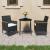 Set mobilier bistro grădină 3 piese negru poliratan și sticlă GartenMobel Dekor