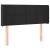 Tăblie de pat cu aripioare negru 103x16x78/88 cm catifea GartenMobel Dekor
