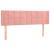Tăblie de pat cu aripioare roz 147x16x78/88 cm catifea GartenMobel Dekor