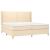Pat box spring cu saltea, crem, 200x200 cm, textil GartenMobel Dekor