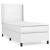 Pat box spring cu saltea, alb, 100x200 cm, piele ecologică GartenMobel Dekor