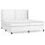 Pat box spring cu saltea, alb, 200x200 cm, piele ecologică GartenMobel Dekor